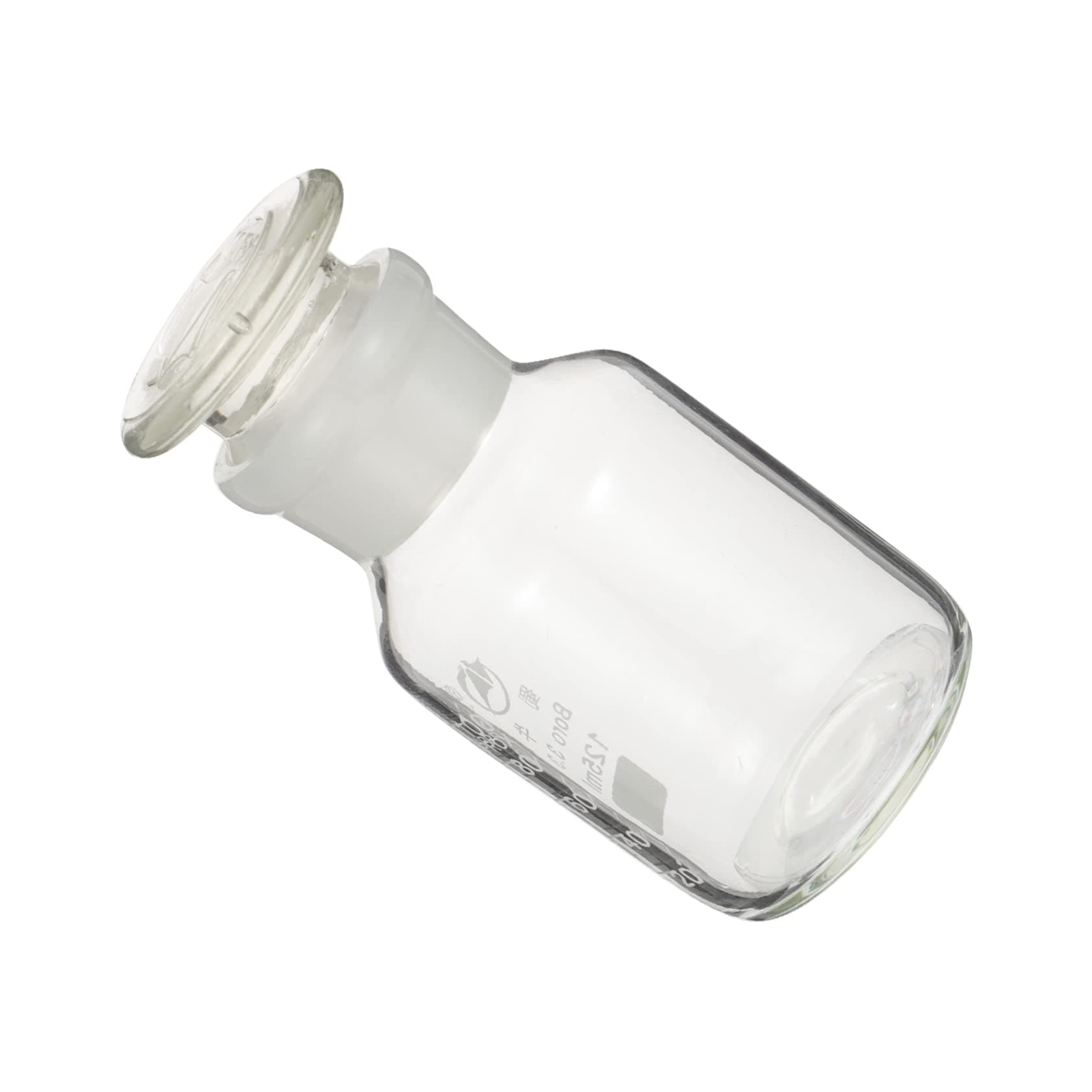 VILLFUL Reagent Lab Media Bottles Laboratory for Laboratory Sealing Bottles with Cap Graduated Pitcher Media Bottle 125 Glases White Narrow Mouth Bottle Glass Sample