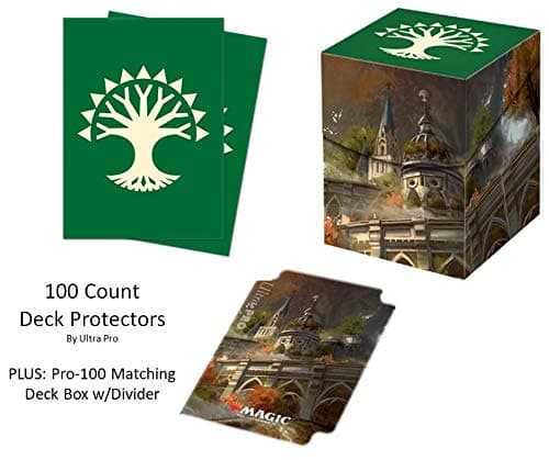 Guilds of Ravnica GRN Selesnya Conclave Deck Protector & Deck Box Combo (100 Count) for MTG