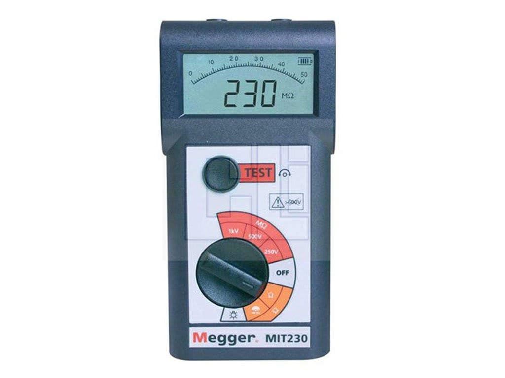 MIT230 Digital/Analog Hand-Held Insulation and Continuity Tester, 250/500/1000 V Test Voltage