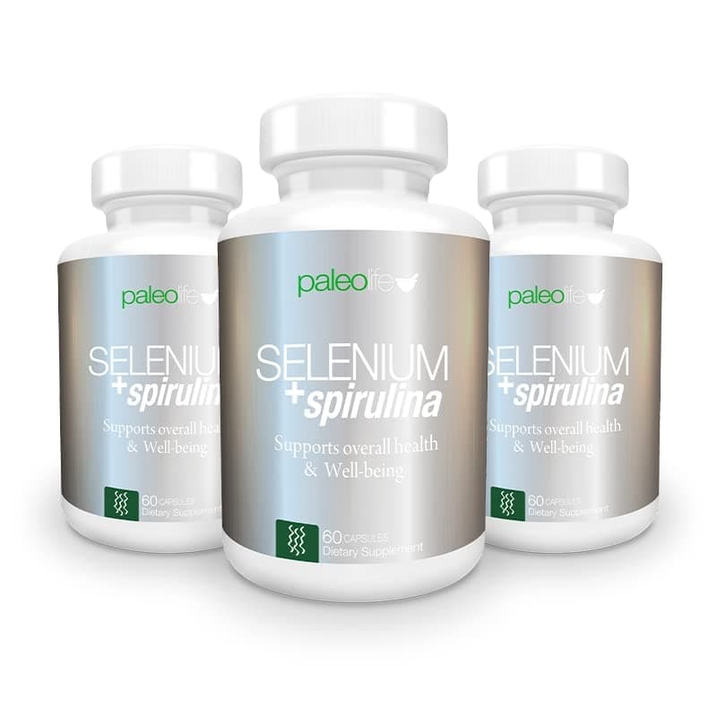 PaleolfBoost Concentration, Memory and Energy with Premium Selenium + Spirulina - Premium Antioxidant Supplement for Brain Function -180 Day Supply (180 Capsules) - (3-Pack)