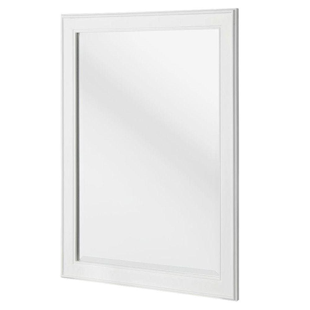 OLSAinny Sudopo Foremost Gazette 32 in. L X 24 in. W Framed Wall Mirror in White
