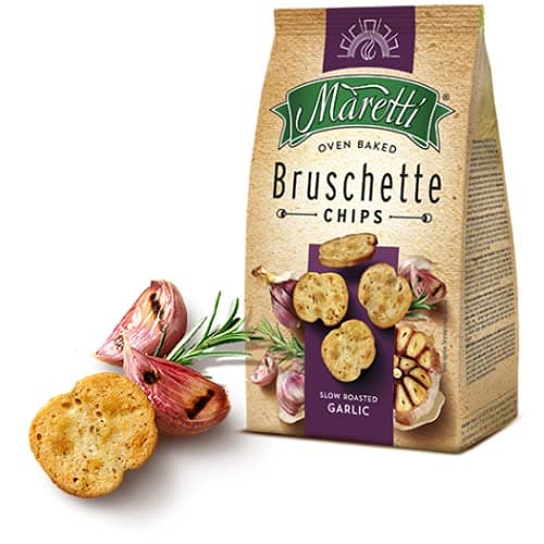 Maretti Bruschette Chips 70g (Slow Roasted Garlic, Pack of 15)