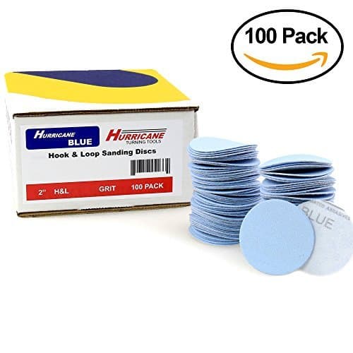 Hurricane BLUE, 2" Hook and Loop Sanding Disc, 600 Grit, Pack of 100