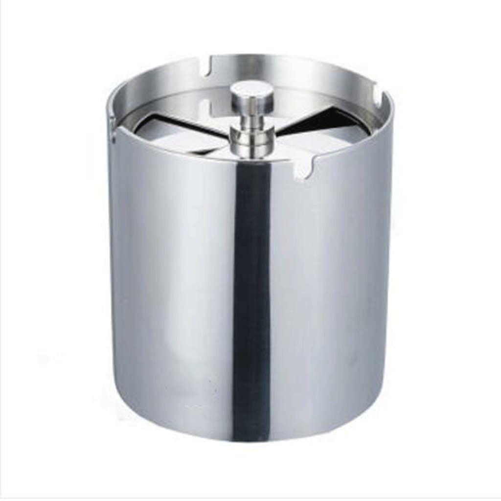 WEI Sanding Stainless Steel Rotating Cover Thickening And Increasing The Ashtray ( Size : XL )