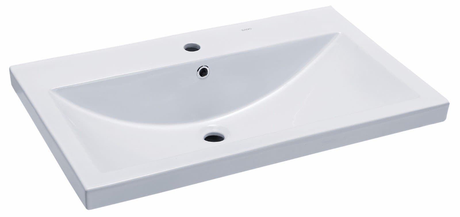 EAGO BH001 Bathroom Sink, 31.5"L x 19.13"W x 7.88"H, White