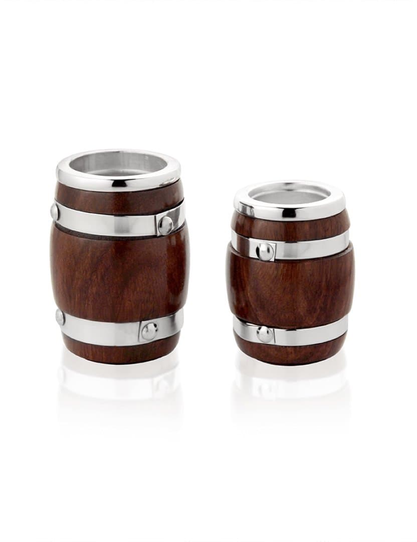 Episode Silver Plated Equisite Pair Peg Measure Keg (60ml & 30 ml respectively)