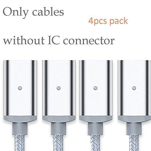 Only 4 pcs Magnetic charging cable without IC tip Braided USB Cable Charge USB Cable Line with magnetic cable (Only Magnetic cable 4pcs)