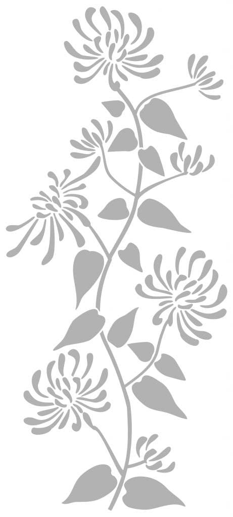 Metal Monkey Stickers Climbing Honeysuckle Decal - Glass Etch or Stained Glass Effect Sticker Glass Etch 41cm x 18cm