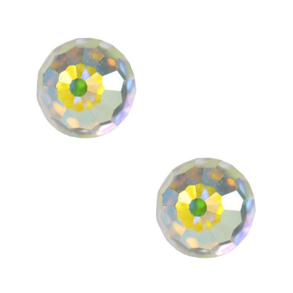 Tiny Tips 4mm AB Crystal Ball Stainless Steel Childrens Hypo-allergenic Stud Earrings