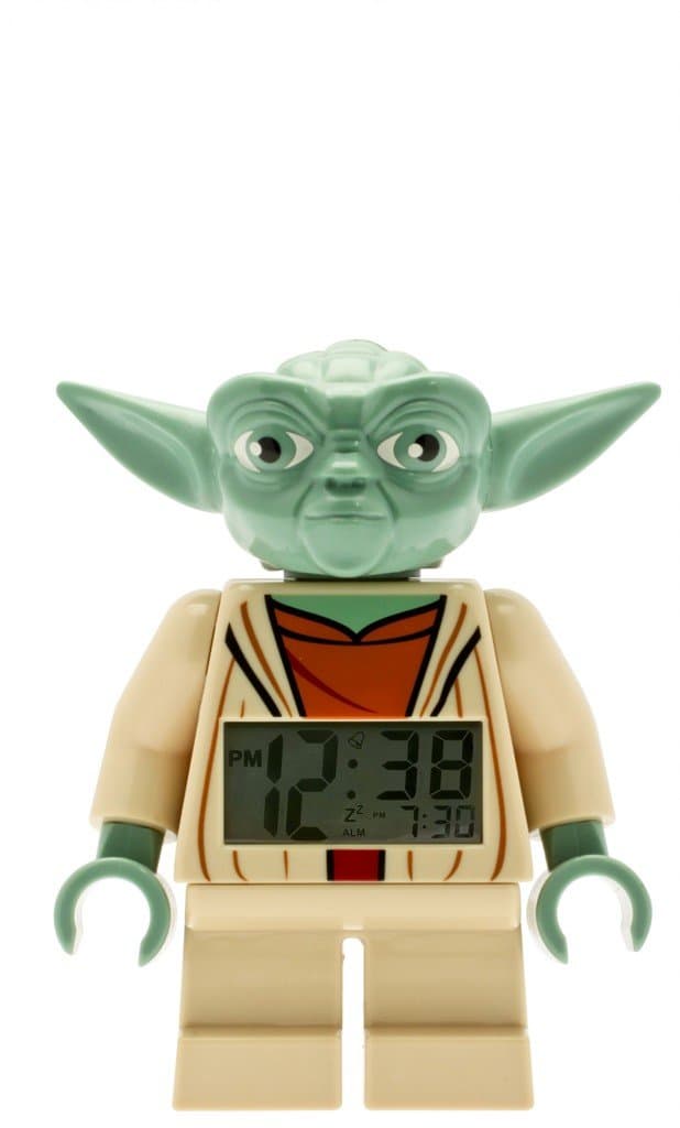 LEGO Star Wars 9003080 Yoda Kids Minifigure Light Up Alarm Clock | green/brown | plastic | 7 inches tall | LCD display | boy girl | official