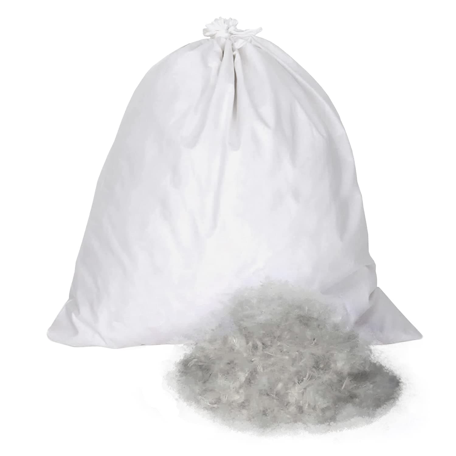 Goose Down Feather Stuffing & Fill – Bulk 10lb Bag - 10/90 Natural Grey Down Mix Real Feather Mix for Filling, Repair, Restuffing Fluff to Couch Cushions, Pillows, Jackets, Bedding Products