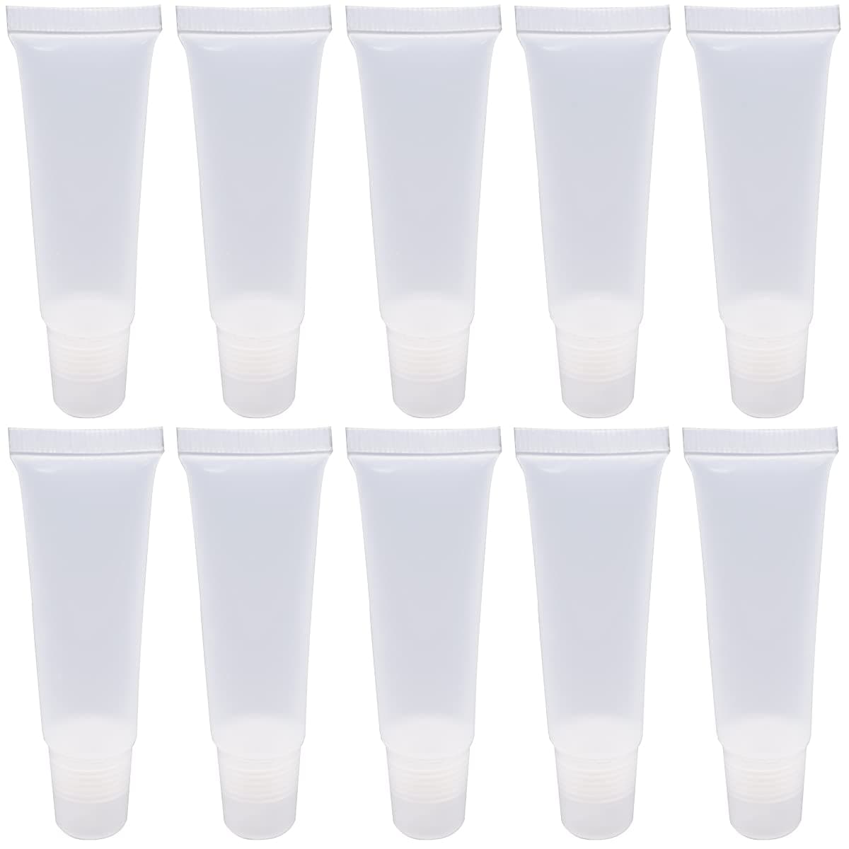 30PCS 15ml Lip Gloss Balm Tubes Empty Clear Cosmetic Squeeze Tubes Soft Tubes for DIY Lip Gloss