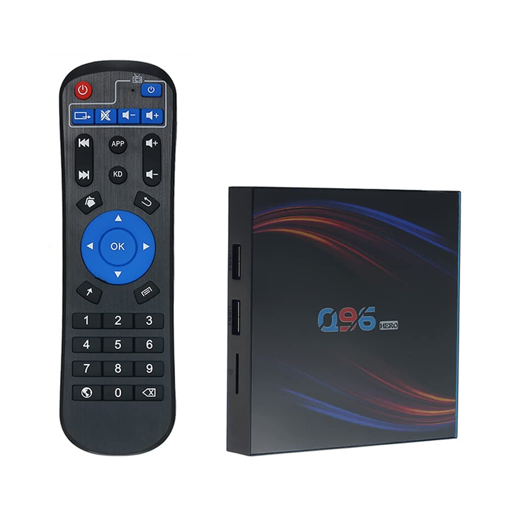 Video PlayerQ96HERO Android 10.0 Smart TV Box Allwinner H616 Quad-core UHD 4K Media Player 6K HDR H.265 VP9 4GB / 32GB 2.4G & 5G WiFi BT5.0 100M LAN LCD Display Remote Control