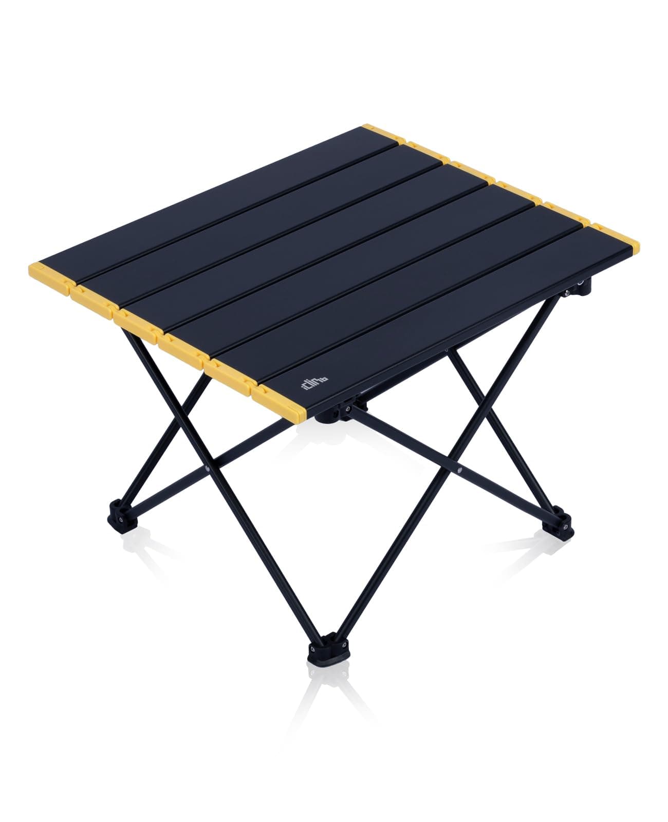 Ultralight Compact Camping Folding Table with Carry Bag (Black - S)