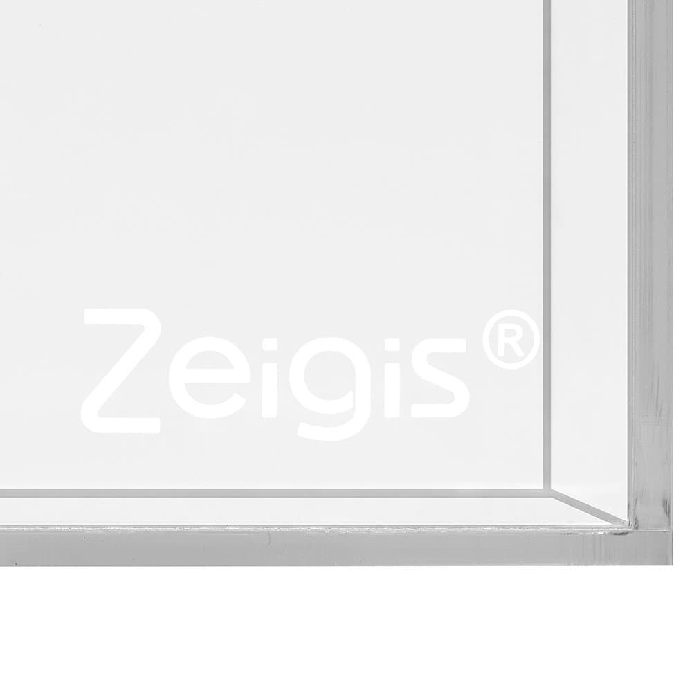 Lottery Box 200x200x200 mm Acrylic Glass with Lock and Top Label DIN A5 diagonally – Zeigis® Donations Box/Campaign Box/Raffle Box/Transparent Acrylic/Perspex/Lockable