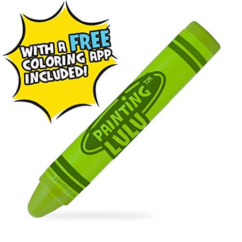 Kids Stylus Crayon - Fun & Colorful Stylus Pen for Touchscreen Tablets & Smartphones. Free Coloring App Included! (Christmas Green)