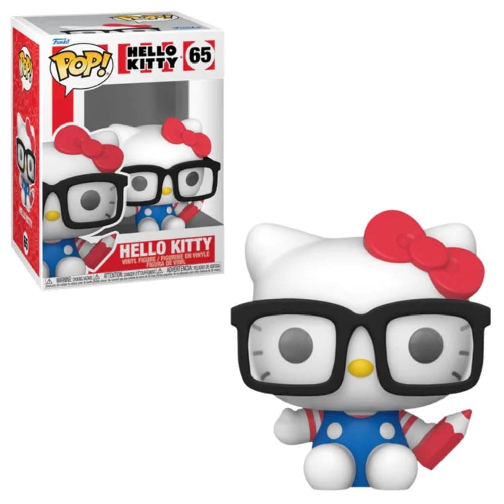 FunkoFunko Hello Kitty 65 - Hello Kitty Hipster Nerd with Glasses Exclusive Flocked