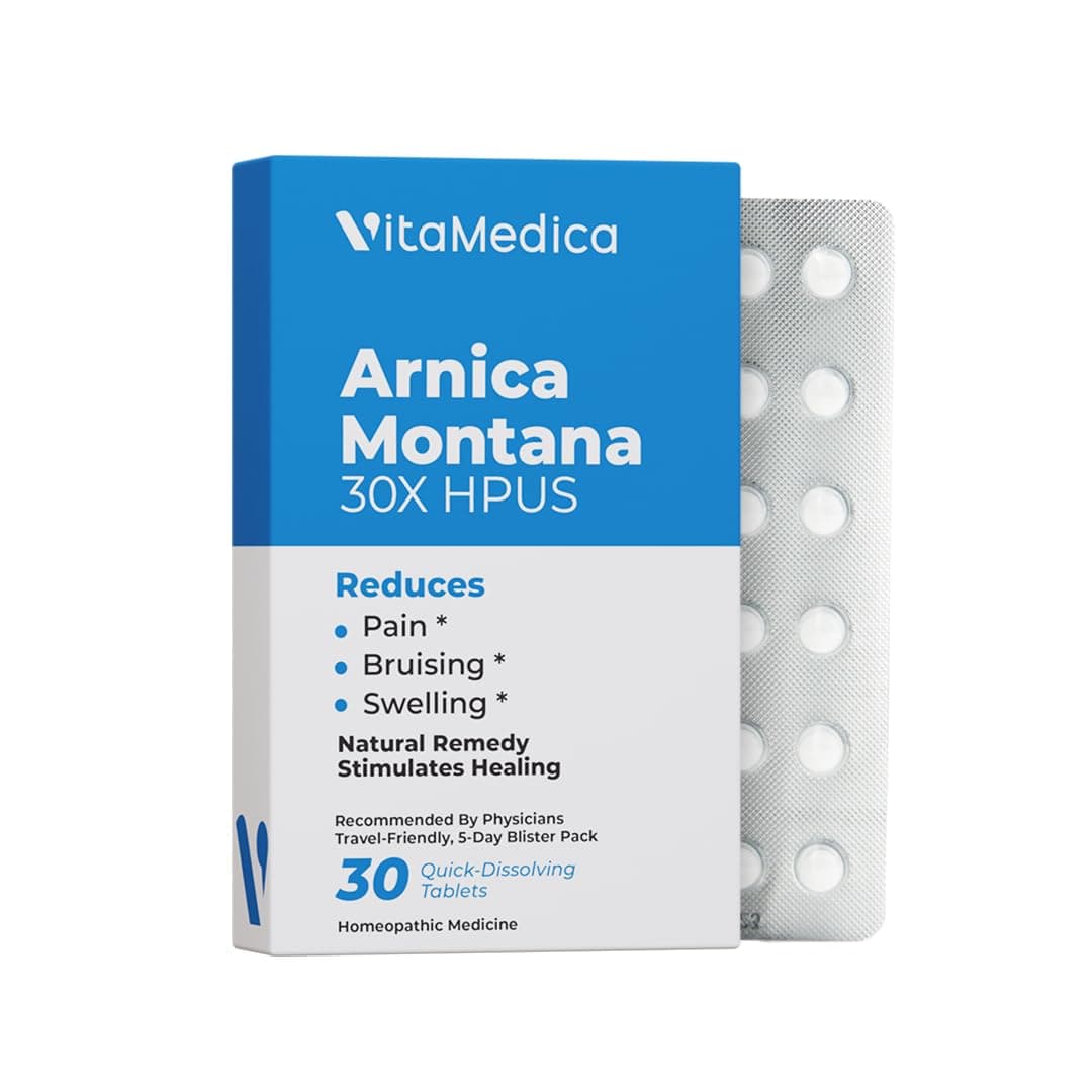 VitaMedica Arnica Montana 30X HPUS Tablets/Pills, Physician-Formulated, Convenient 5 Day Blister Pack Homeopathic for Bruising & Swelling