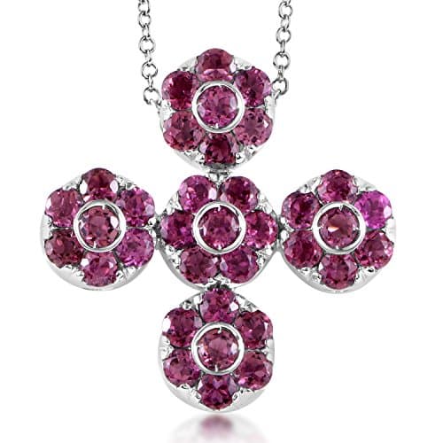 Pasquale Bruni Fiori 18K White Gold Tourmaline Cross Pendant Necklace