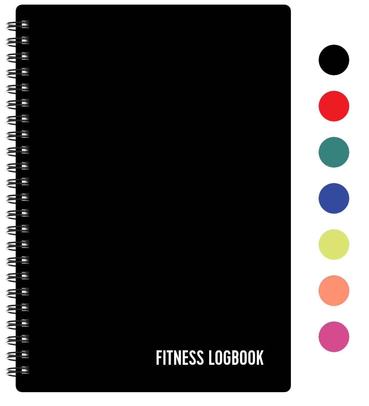 FL FITNESS LOGBOOK for Women & Men - A5 Undated Workout Journal, Planner Log Book to Track Weight Loss, Muscle Gain, Gym Exercise, Bodybuilding Progress - Thick Paper, Poly Cover, Sturdy Binding