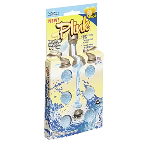 Compac Home Plink Fizzy Drain Cleaner/Deodorizer Cleans Grime From Your Drain, Freshens Kitchen & Baths, Lemon, 24 Count