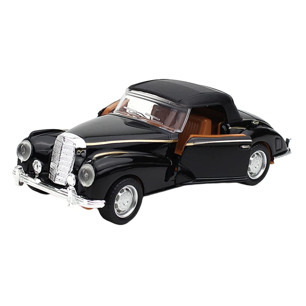 TOYANDONA Vintage Black Metal Diecast Car Model - 1/32 Scale Retro Alloy Toy Collectible for Home Decor and Car Lovers