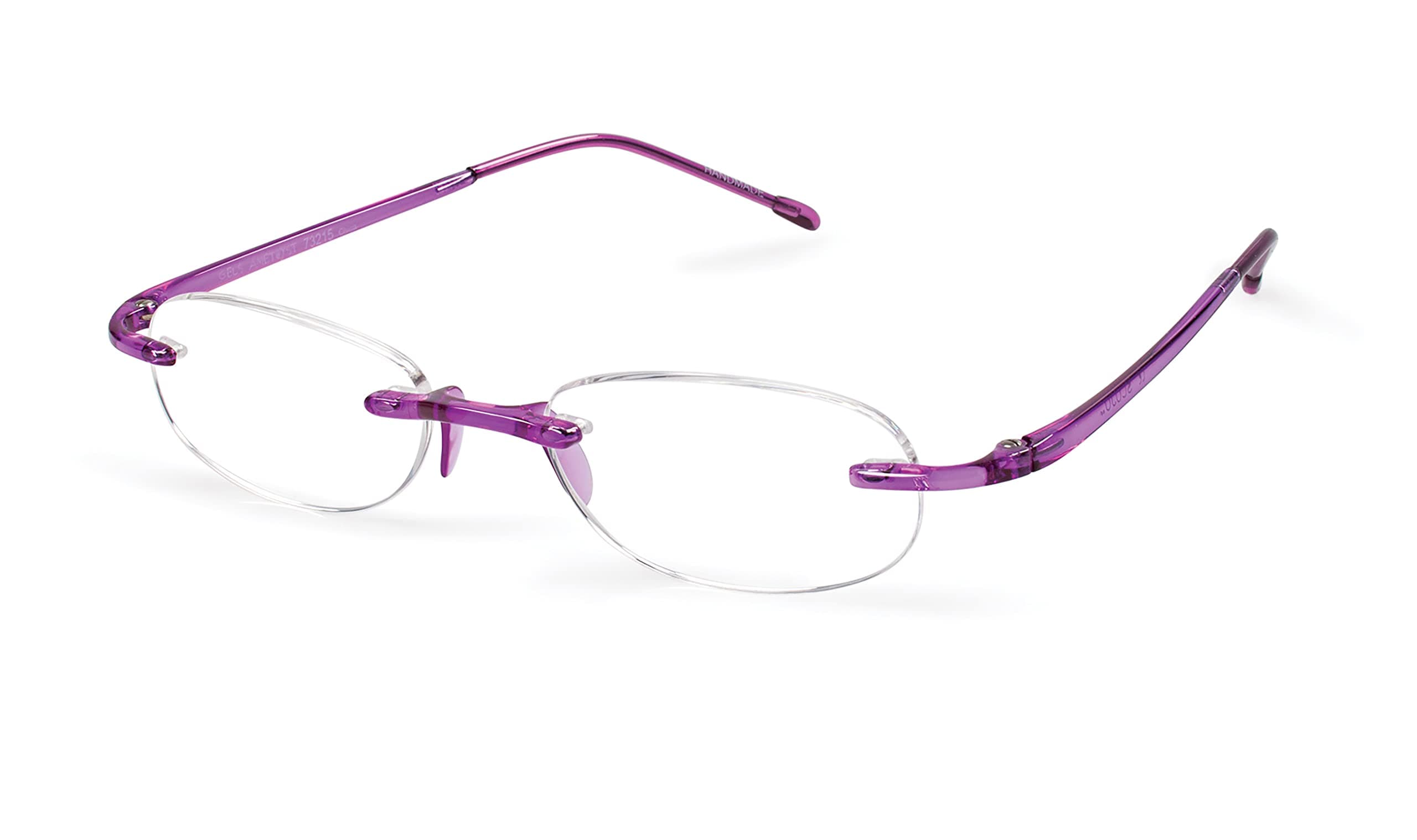 Scojo New York Gels Original Reading Glasses, Handmade Scratch Resistant Readers for Women and Men, Amethyst - 2.75x