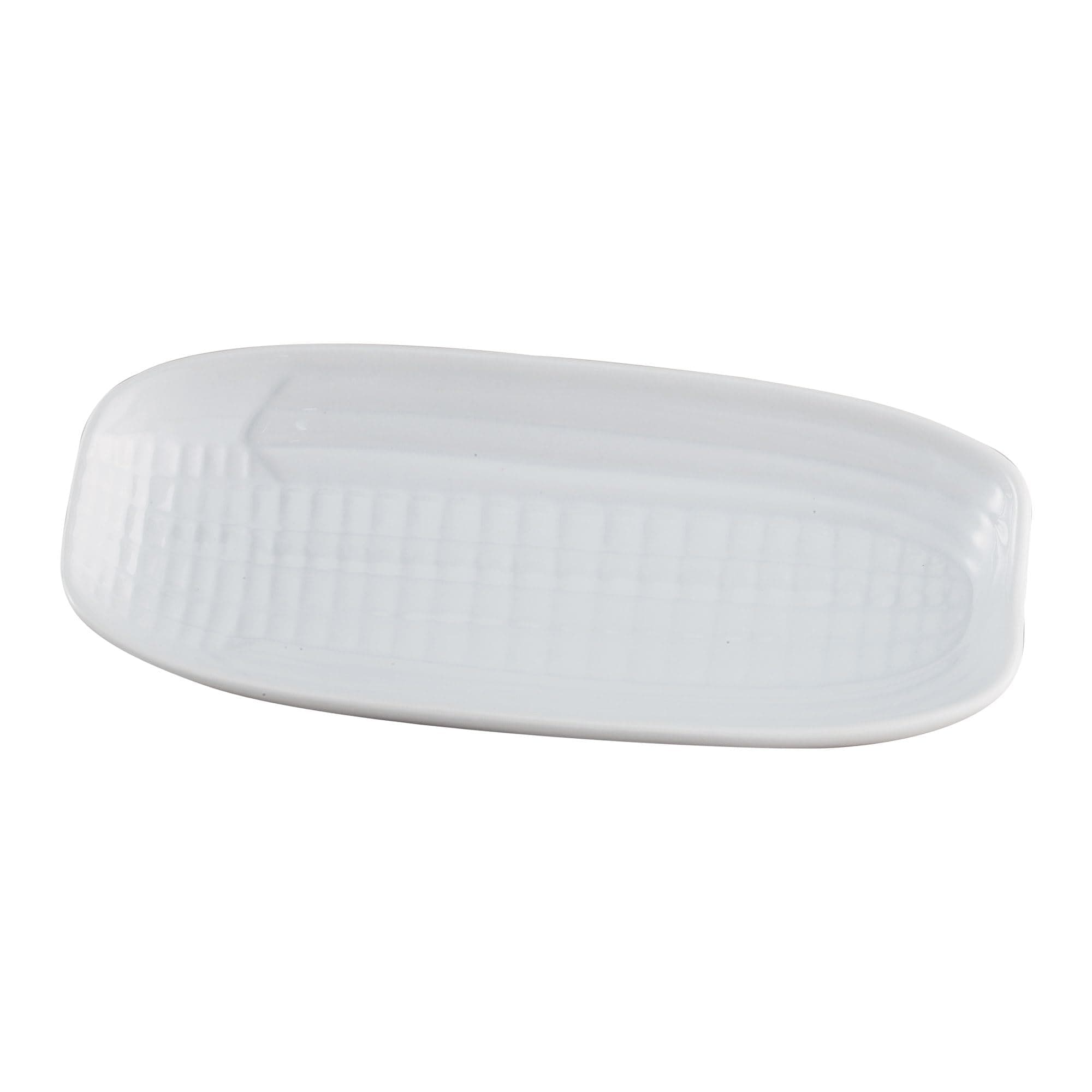 Corn Serving Dish, Fine Porcelain, For Corn On The Cob, Hot Dogs, Vegetables, And Holiday Entertaining