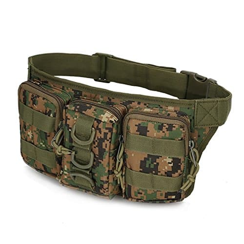 haoYK Bum Waist Bag Tactical Waterproof Pack Bag Hip Belt Pouch Bumbag for Outdoors Running Walking Trekking Cycling Climbing