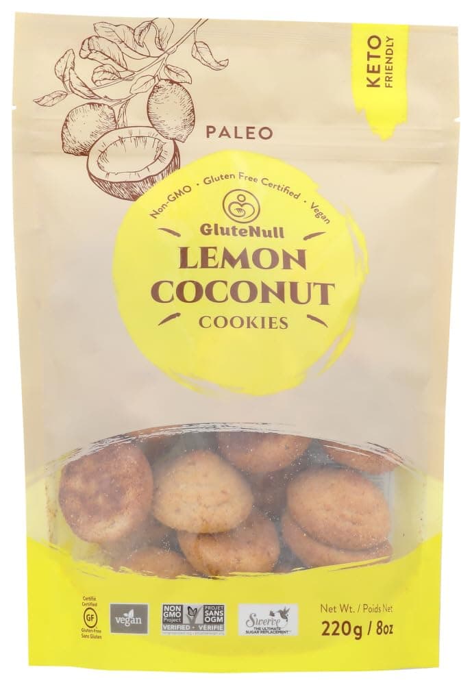 GluteNull Lemon Coconut Cookies - Keto, Gluten Free, Vegan, Paleo