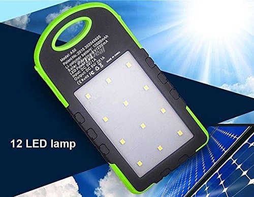 Sunyounger™ Power Black Color Portable Charger 8000mAh Solar Charger Universal Mobile Power Bank Camping Light Solar Light Flashlight Battery Charger for iphone ,smart phone,camera (green)