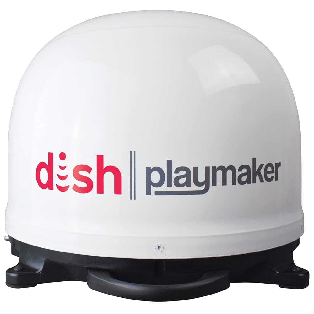 Winegard White PL8000R Dish Playmaker Dual with Wally HD Receiver Bundle