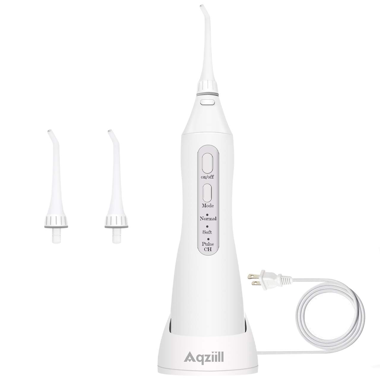 Water Pick Waterflosser, Water Pick Teeth Cleaner Cordless with 3 Pressure Modes. Aqziill Dental Oral Irrigator Travel Size, IPX7 Waterproof Tooth Water Flosser Portable for Oral Care