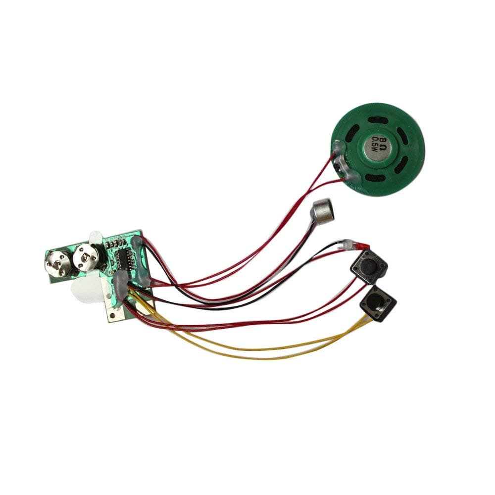 HGJVBFGH1 Recordable Voice Module for Greeting Card Music Sound Talk chip musical black