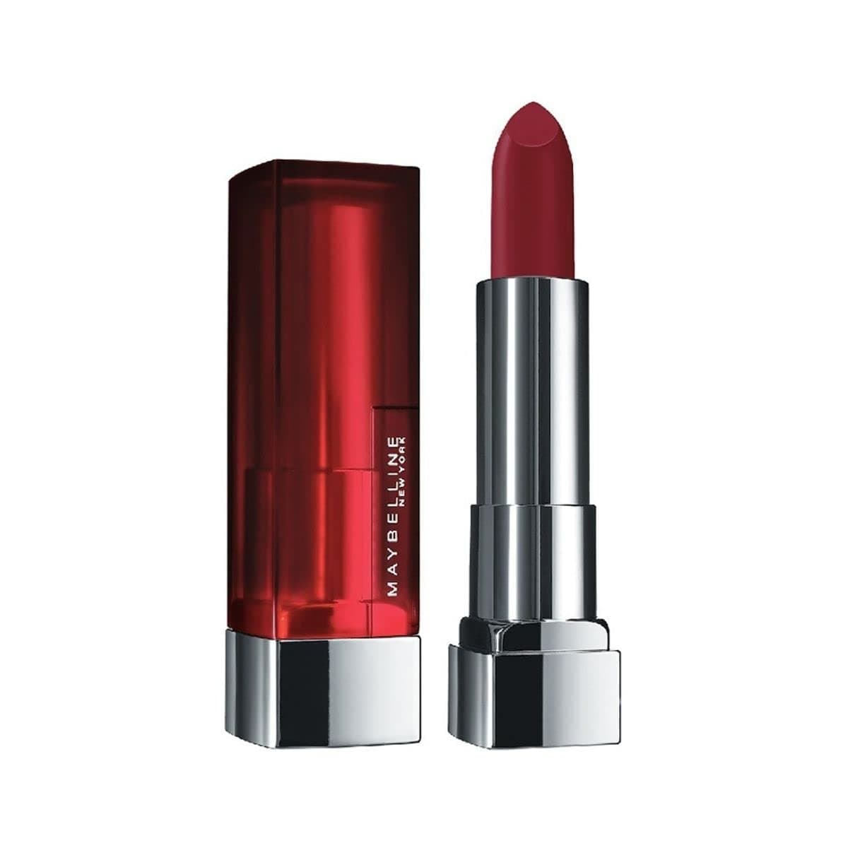 New York Color Sensational Creamy Matte Lipstick lasts up to 12 Hours, Hydrate Lips, Rich Creamy Lipstick with Shea Butter, Available in 42 Shades - 695 Divine Wine, 3.9g
