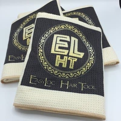 Hair Drying Towel Lint Free - Premium Waffle Weave - MINIMIZE FRIZZ - Perfect for Drying Dreadlocks, Interlocks, Sisterlocks and Natural Hair Styles