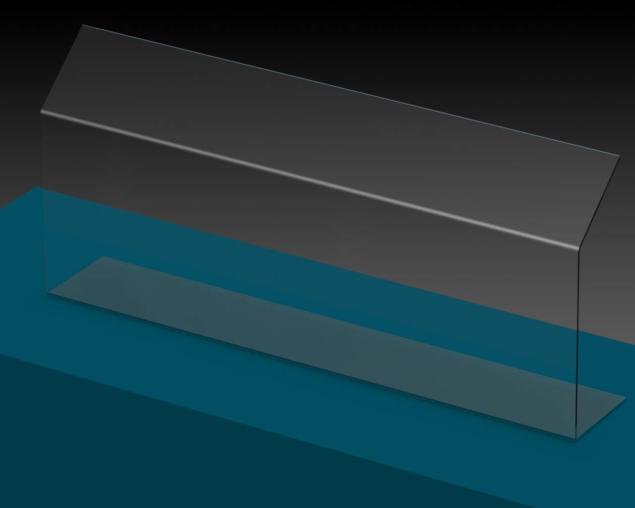 Budget Clear Perspex Acrylic Sneeze Guard/Security Screen - Medium - 900mm Wide