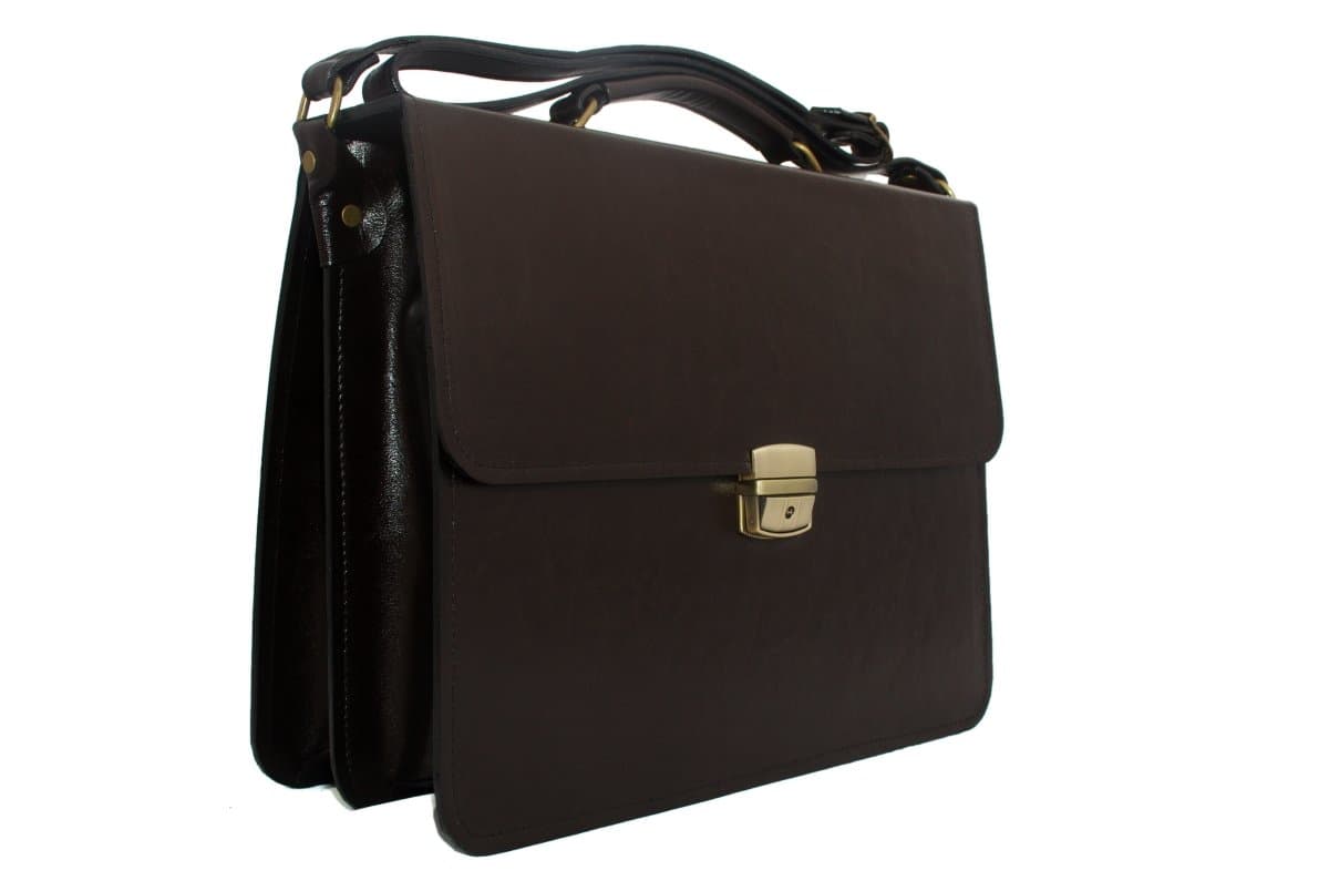Luxury Leather Briefcase Business Laptop Document Case