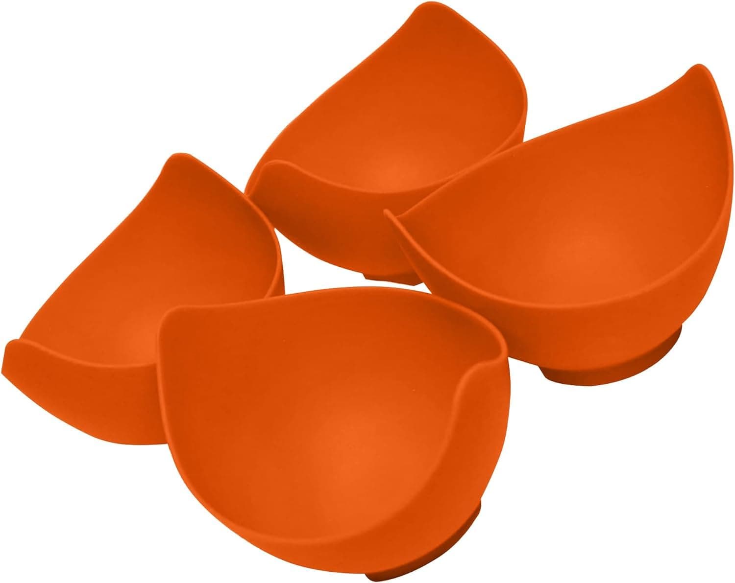 Egg Poacher Cup for Microwave or Stovetop Non-Stick - Heat-Resistant Durable Food grade quality Silicone Poached Egg Cooker BPA Free Egg Poaching Cups with Stable Base pack of 4 free e-Book