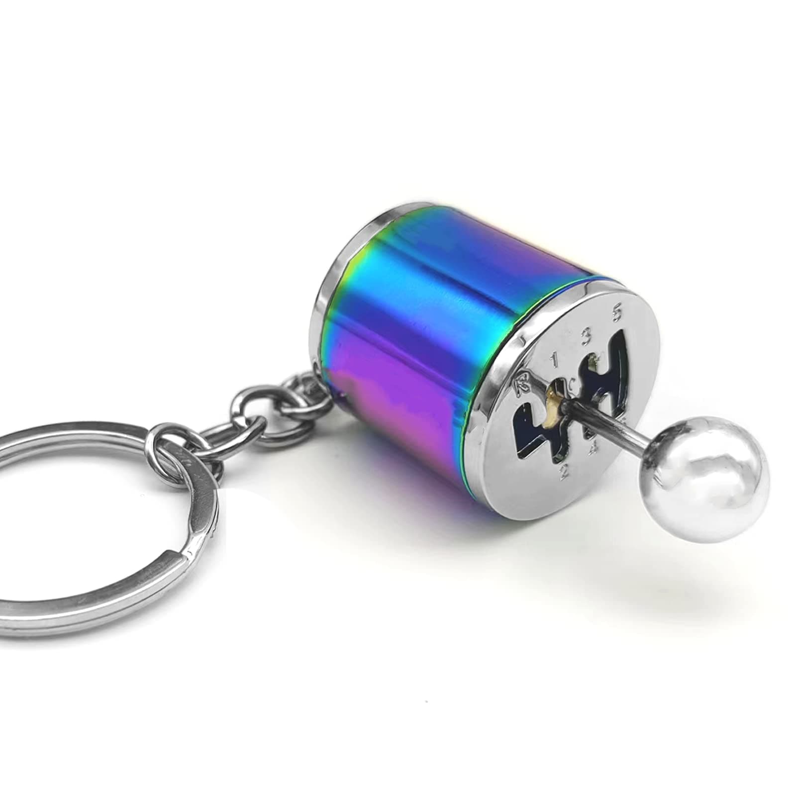 stymart Shifter Gear Keychain, 6 Speed Gear Box Shifter Keychain Key chain Ring, Mini Car Gear Shift Stick Knob Keyring, Car Key Fob Keychain Accessories(Colorful)