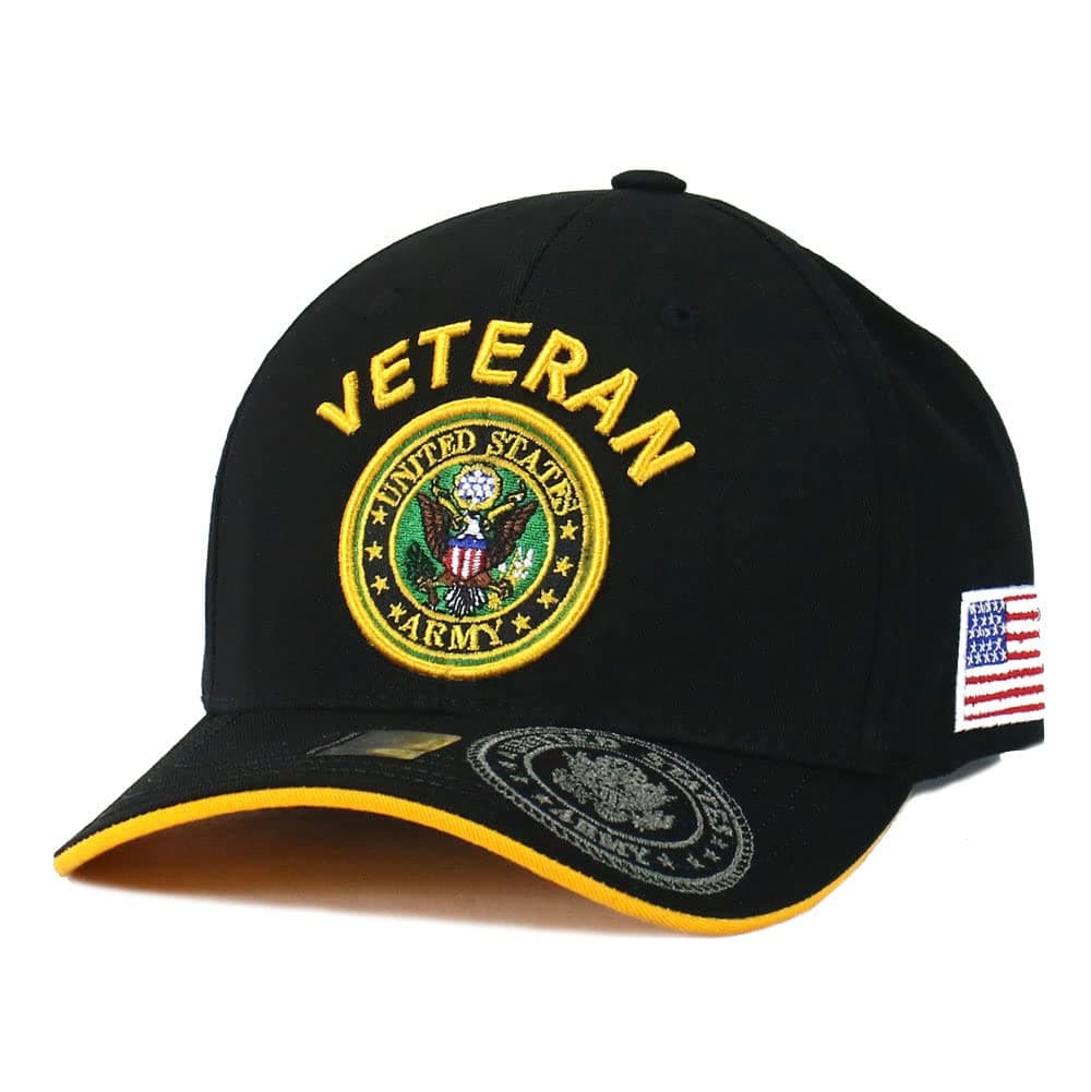 US Army Veteran Hat Army Military Official Licensed Adjustable Baseball Cap