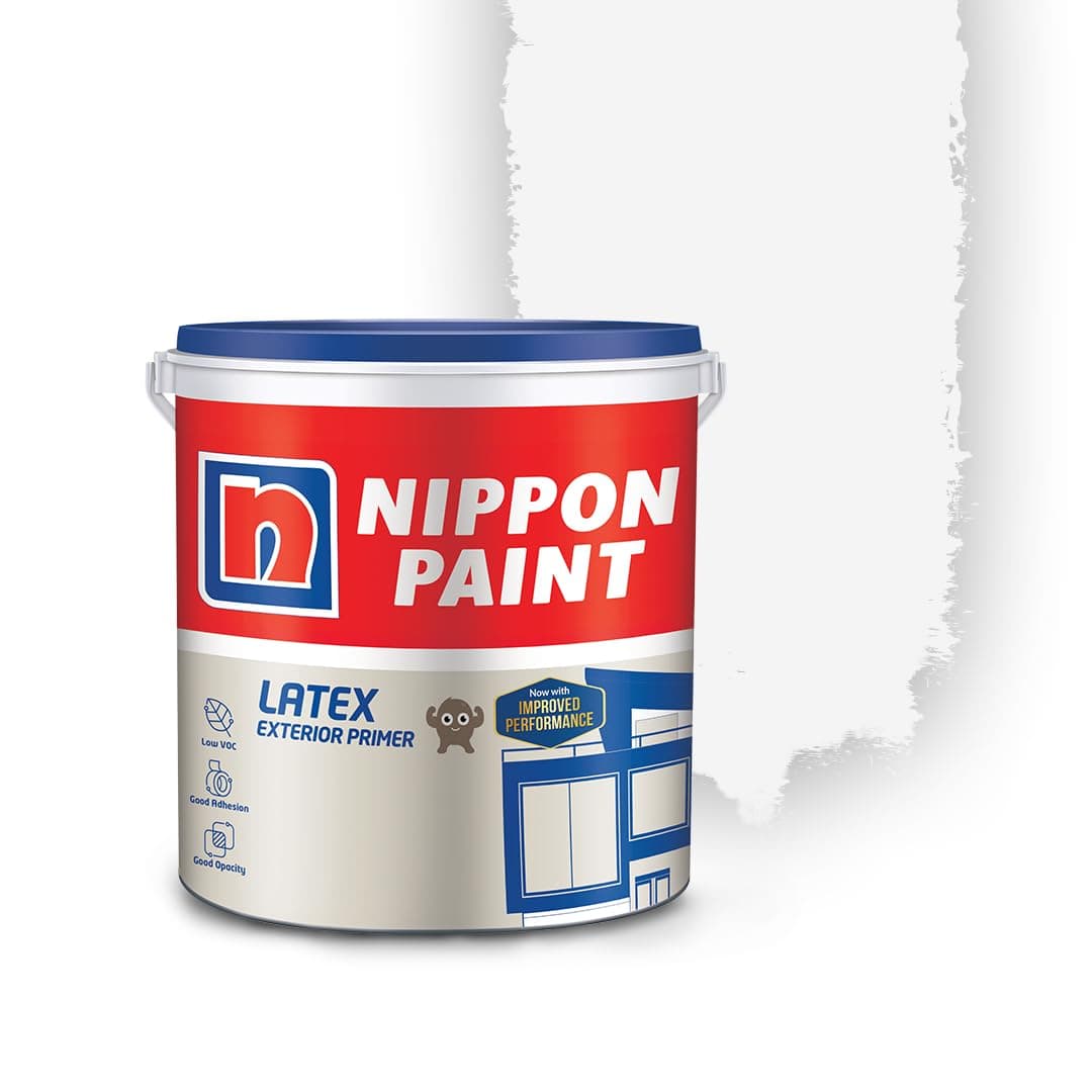 Nippon Paint Acrylic Latex Exterior Primer (1 L, White)