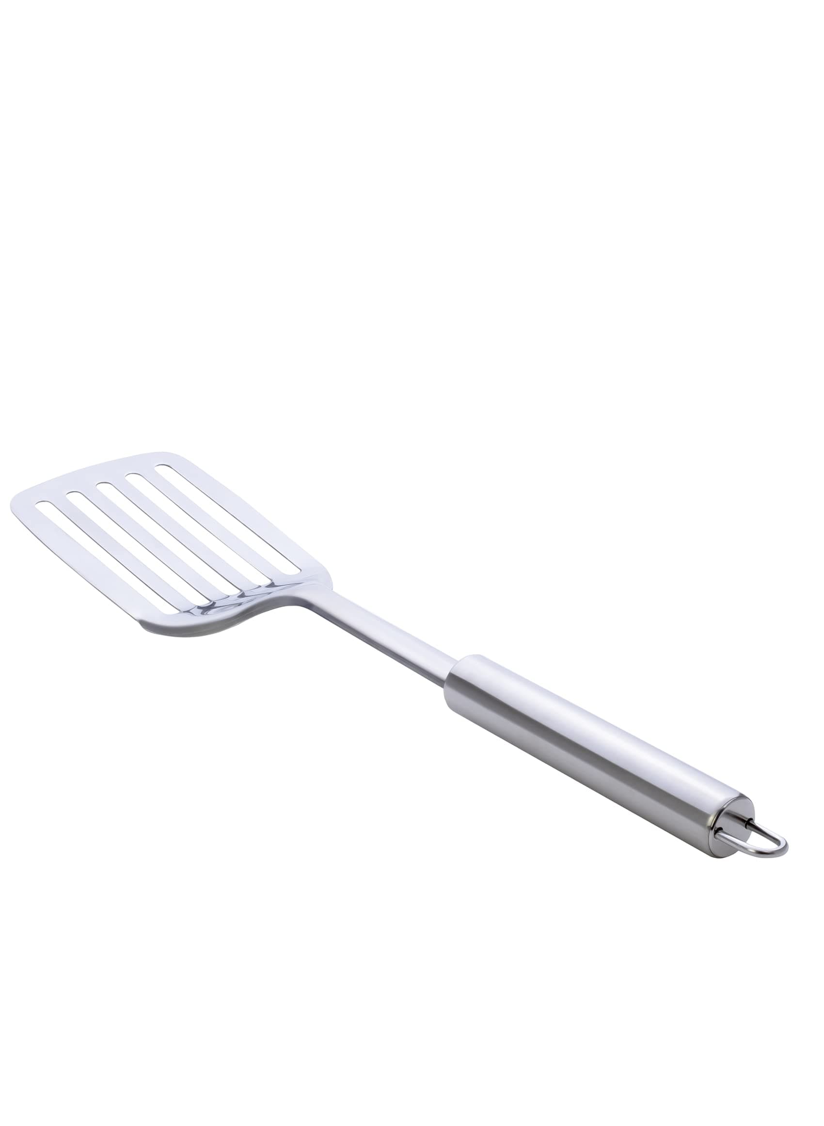 Slotted Spatula Turner, Integral Forming Stainless Steel Turner for Frying Steak Fish Eggs Pie Kitchen Utensil Silver, 33cm Length, NT-1S-TUR
