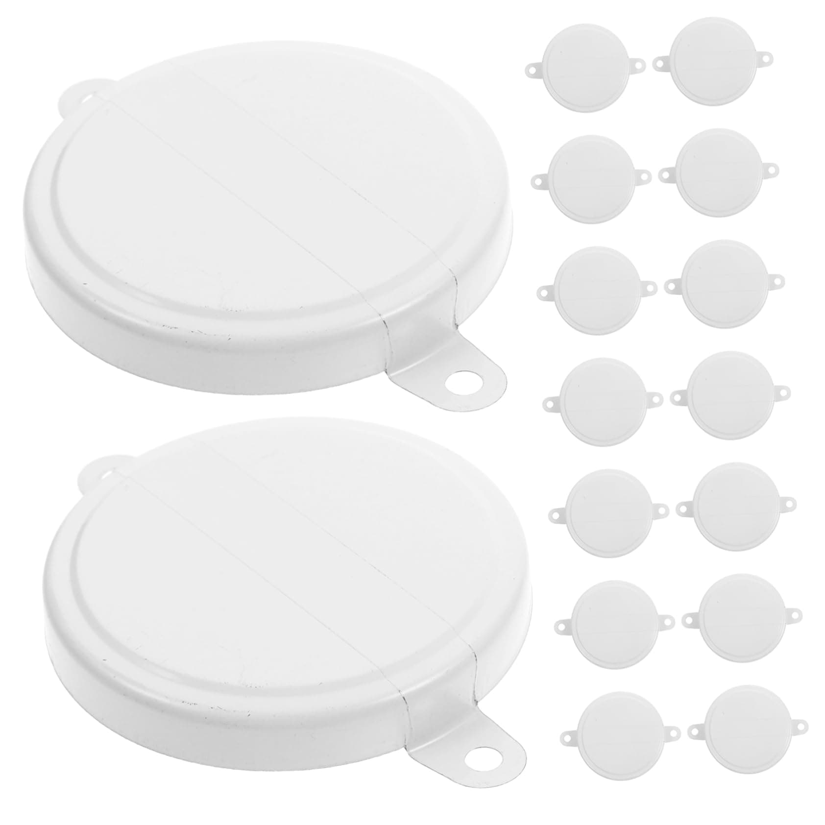 MAGICLULU 20pcs Drum Cover Oil Barrel Plug Gallon Barrel Plug Drum Bung Seals Drum Lids Oil Cap Oil Barrel Caps Hydraulic Tank Cap 5 Gallon Bucket Cap Bung Caps Segue Water Proof White Iron