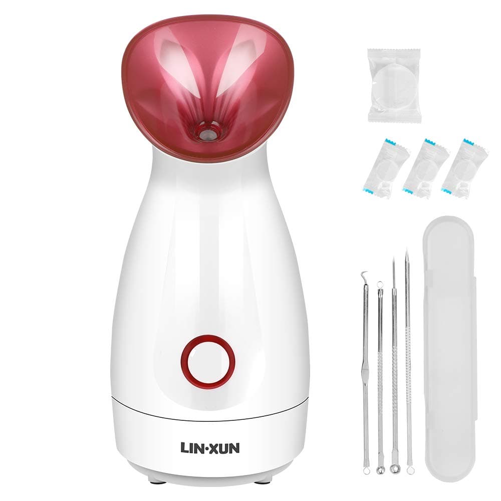 Facial Steamer Nano Ionic Facial Steamer Warm Mist Atomizer Humidifier Moisturizing Hot Face Steamer For Home Facial SPA (color)