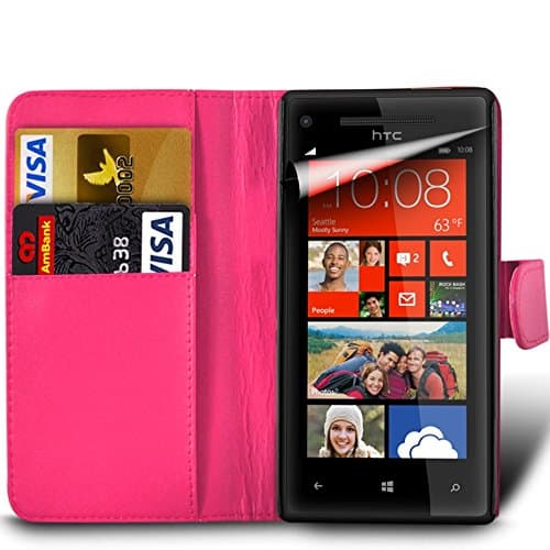 For Vodafone Smart V10 / VFD 730 - MobiBax Protective Magnetic PU Leather Wallet Flip Skin Case Book Premium Luxury Cover with Stylus Pen in HOT PINK