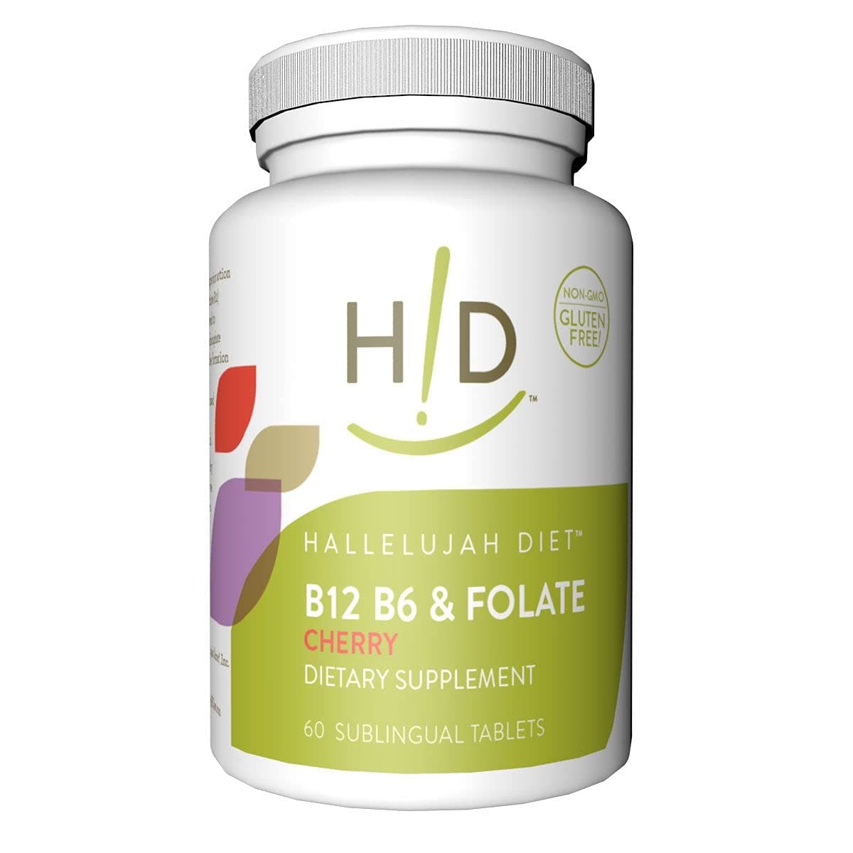 Hallelujah Diet B12, B6 & Folate Dietary Supplements � Cherry Flavored Sublingual Vitamins (60 Tablets)