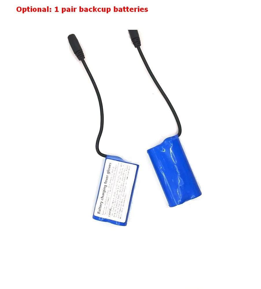 Outdoor Rechargeable Li-ion Battery Heated Heating Thermal Ski Skiing Snowboard PU Gloves Black