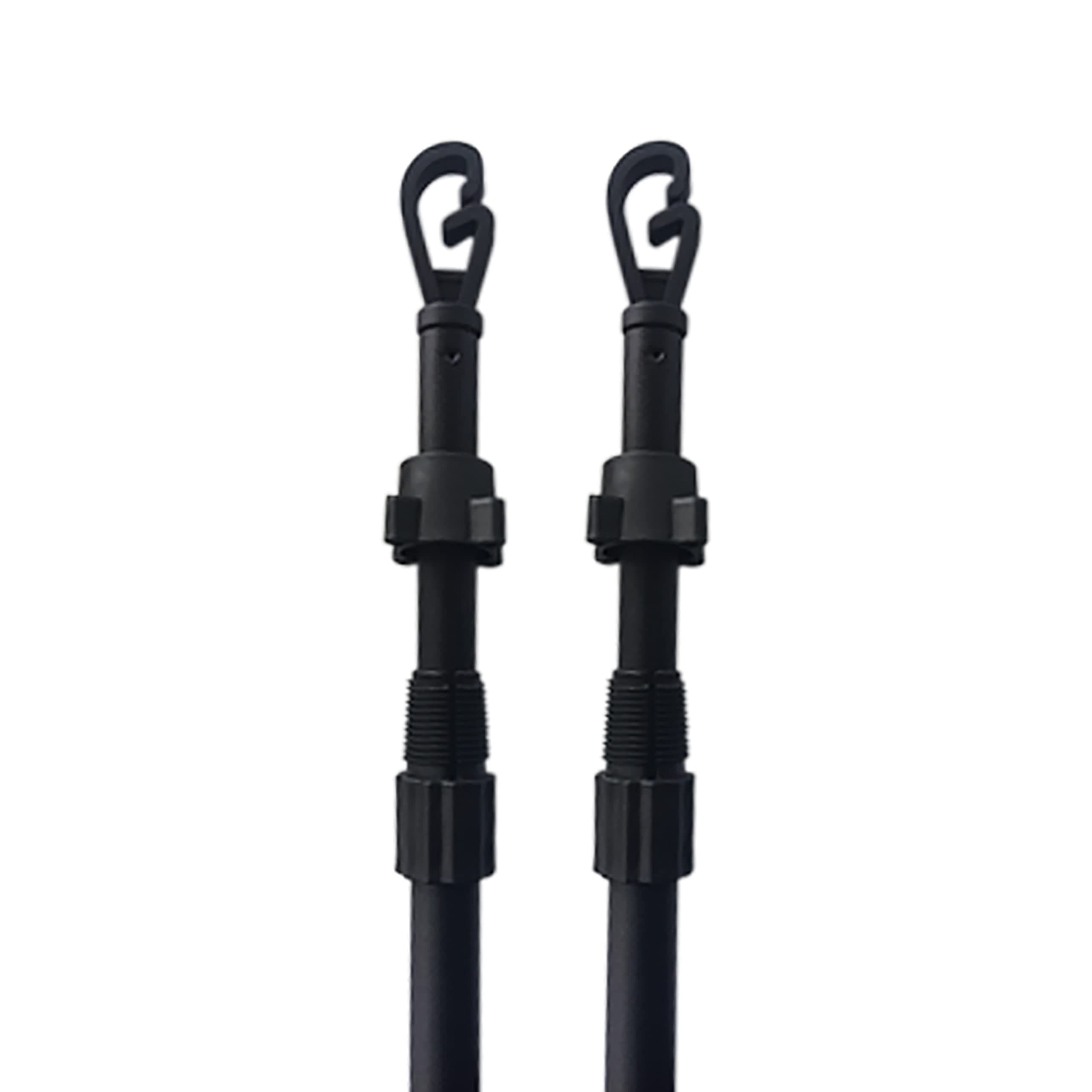 Sdurab 2PCS Washing line Prop，Heavy Duty Metal Extendable Clothes Line Pole Prop Extenedable from 1.2 to 2.4M (2)