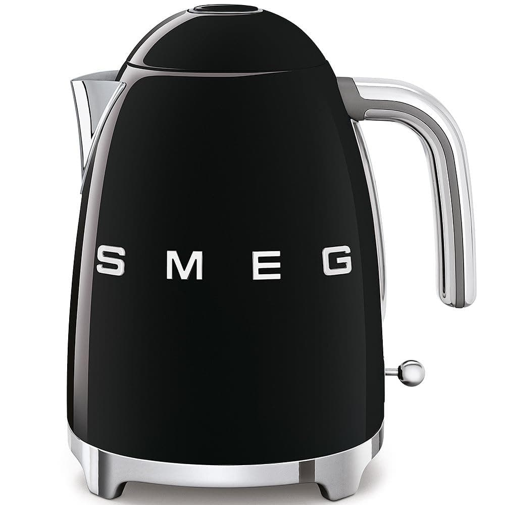 50's Retro Style Electric Water Kettle with Automatic Shutoff, Removable Base, and Water Indicator, KLF03BLUS, Black